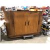 Image 1 : Oriental-Style wooden cabinet - approx 72" W x 18" L x 42" H