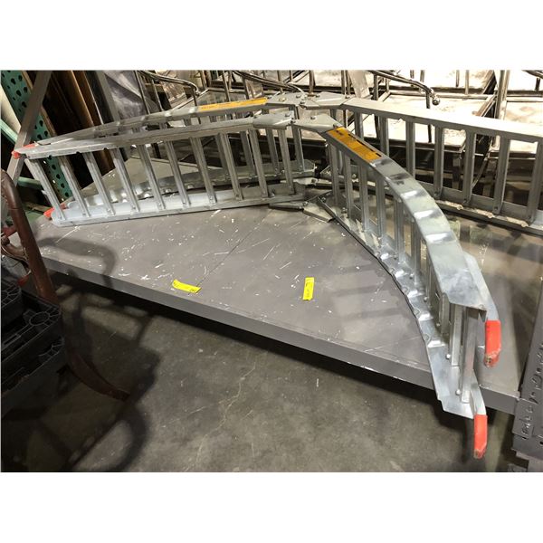 Prime1 Steel Rung Folding Arched Steel Rung Loading Ramps Pair, Easy-To ...