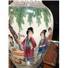 Image 2 : Vintage Chinese hand painted vase - approx 16" height