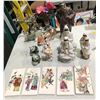 Image 1 : Group of assorted Chinese decor - includes Kwan Kubfg warrior porcelain statue / wooden tile paintin