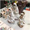 Image 2 : Group of assorted Chinese decor - includes Kwan Kubfg warrior porcelain statue / wooden tile paintin