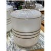 Image 2 : Table lot - x8 Vintage glass light fixtures - Table not included