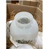 Image 2 : Group lot - x4 boxes of vintage glass for light fixtures w/ rose design (Approx 20+ pieces)