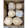Image 2 : Under table lot - x4 boxes of vintage white & gold glass bulbs for light fixtures (Approx 25+ pieces