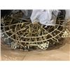 Image 3 : Box lot - box containing x3 chandeliers - brass w/ hanging glass pieces (May or may not be complete)