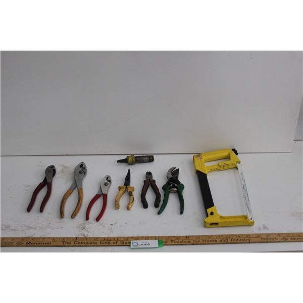 Hack Saw, Pruner, Side Cutters, Pliers, etc.