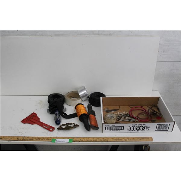 Tie Wire, String, Belt Wrench, Ice Scraper, Hardware, etc.