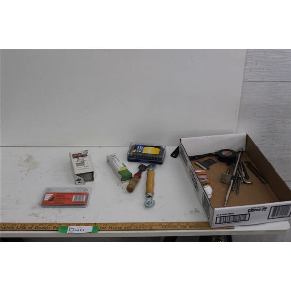 Bit Set, Brad Nails, Screen Installing Tool, Chisel, etc.