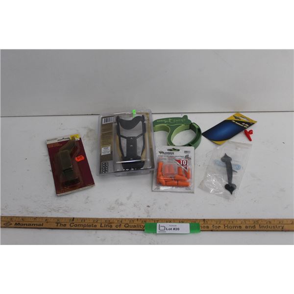 Sling Shot, Ear Plugs, Clamp, Safety Lid Support, etc.