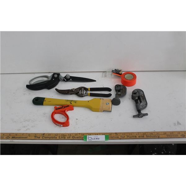Clamp, Paint Scraper, Pipe Cutters, Lawn Trimmer, Pruner, etc.