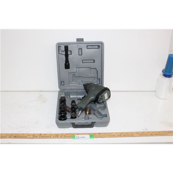 Air Impact Wrench With Sockets and Case