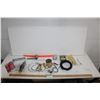 Image 1 : Safety Glasses, Muffler Tape, Stick-On Sanding Discs, Wire, String, Gasket Maker, etc.