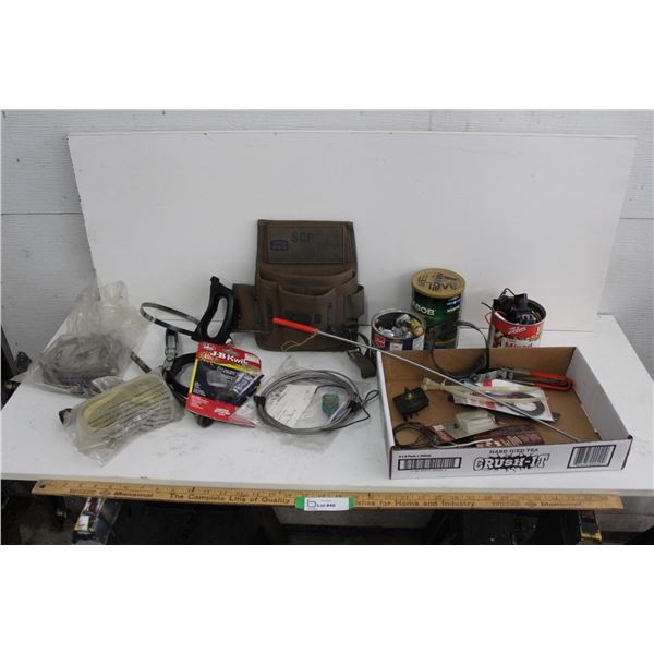 Filter Wrenches, Bungee Cords, Golf Balls, Tees, Tire Wrench, Tool Pouch, etc.