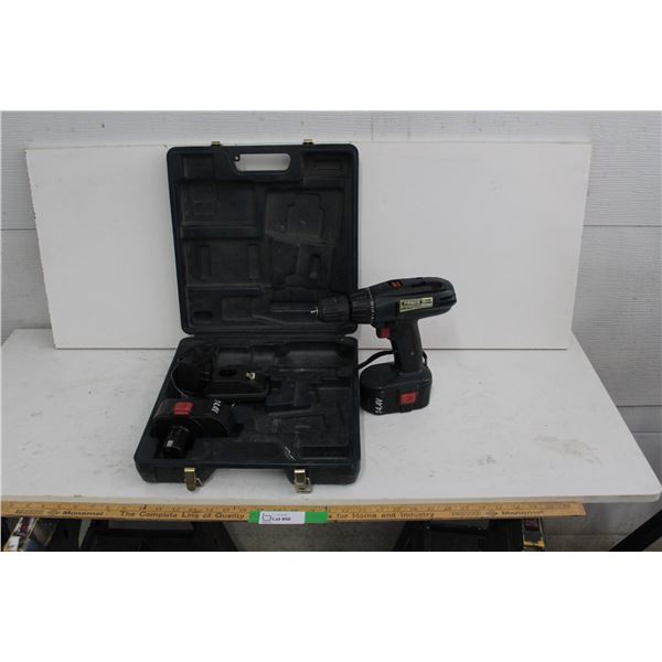 Trademaster Cordless Drill, (2) Batteries, Charger, Case
