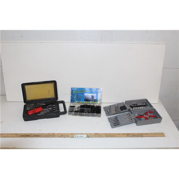 Set of Assorted Roll Pins, Small Tool Kit, Multi-Bit Screwdriver With Case