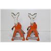 Image 2 : (2) 3 Ton Jack Stands