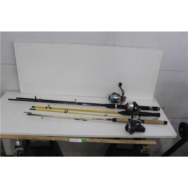 (3) Fishing Rods & Reels