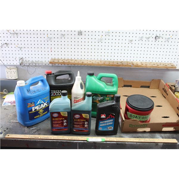 Assortment of Oils, Antifreeze