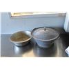 Image 3 : Enamel Bread Pan With Lid, Aluminum Basin