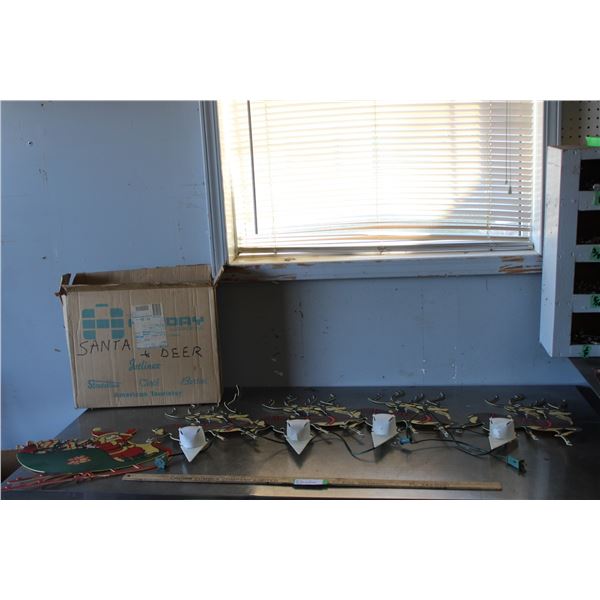 Santa Claus & Reindeer Outdoor Decoration