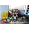 Image 1 : Sprinkler, Painting Supplies, Air Hose, Sandpaper, Hardware, Plastic Milk Crate, etc.