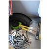 Image 5 : Sprinkler, Painting Supplies, Air Hose, Sandpaper, Hardware, Plastic Milk Crate, etc.