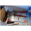 Image 3 : Squeegees, Hedge Clipper, Long Handled Brush, Plastic Water Container, Grease Gun, Cushion, etc.