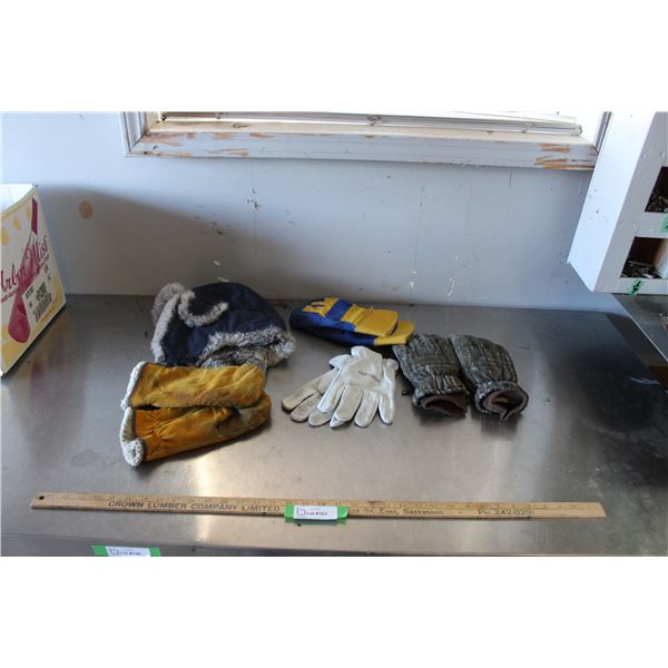 Work Gloves, Mitts, Winter Hat