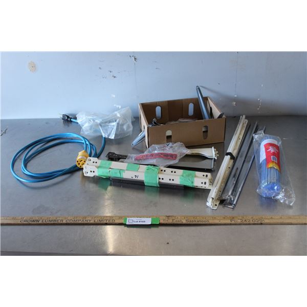 Shelving Brackets & Supplies, Extension Cord, Mop Refill
