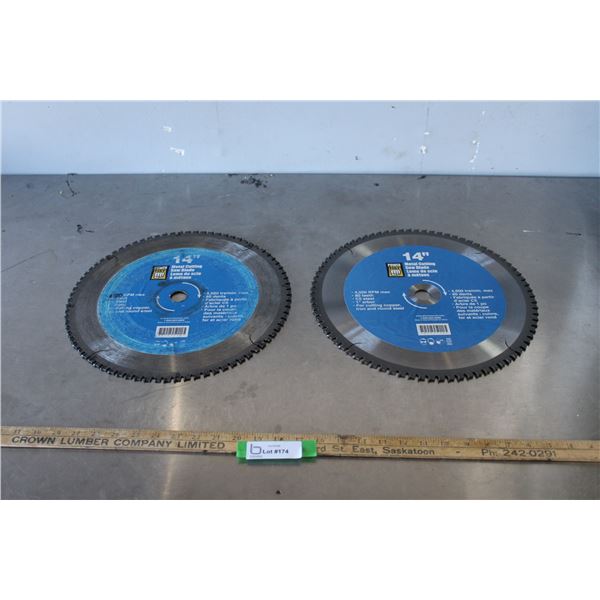 (2) Powerfist 14" Metal Cutting Saw Blades