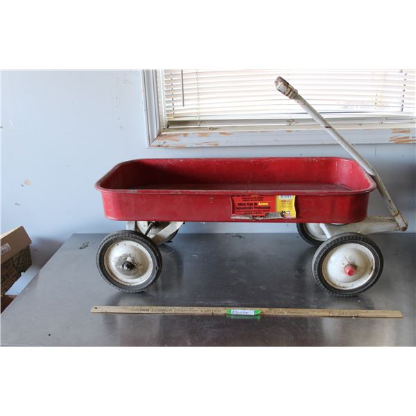 Kids' Red Metal Wagon