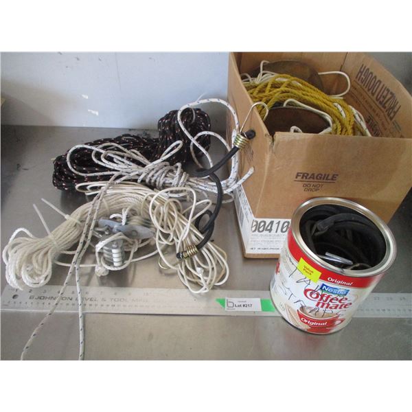 Tarp Straps, Rope, Bungee Cords, Pulleys