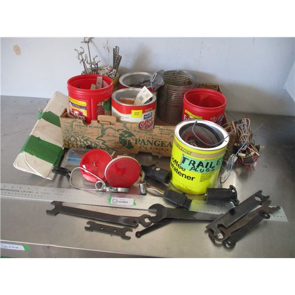 Automotive Lights, Pegboard Pegs, Electrical Wiring, Trailer Hitch Wiring Parts, Hardware, etc.