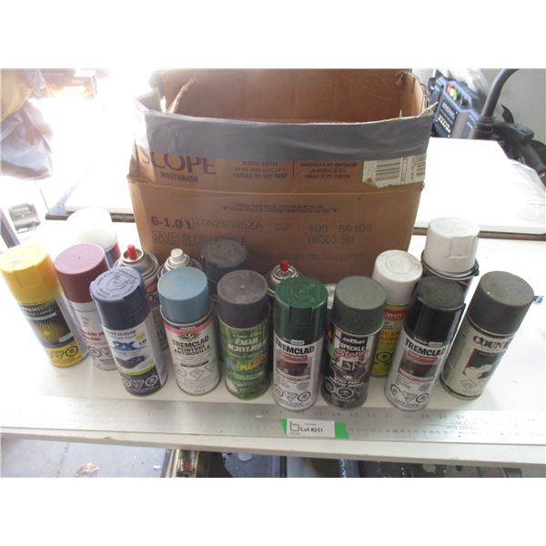 Assortment of Spray Paints - Partials