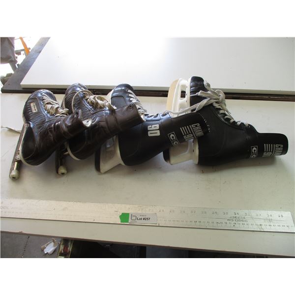 Pair of CCM Skates - Size 9; Pair of Bauer Skates