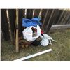 Image 1 : Sanding Belts, Bat, Curtain Rod, Twine, Planter, Spray Paint, etc.