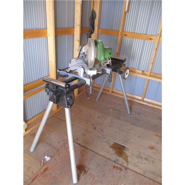 Superior Sliding Compound Mitre Saw With Stand & Rollers