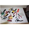 Image 3 : Various Hand Tools - Screw Drivers, Pliers, Side Cutters, Magnifying Glasses, Allen Keys, Level etc.