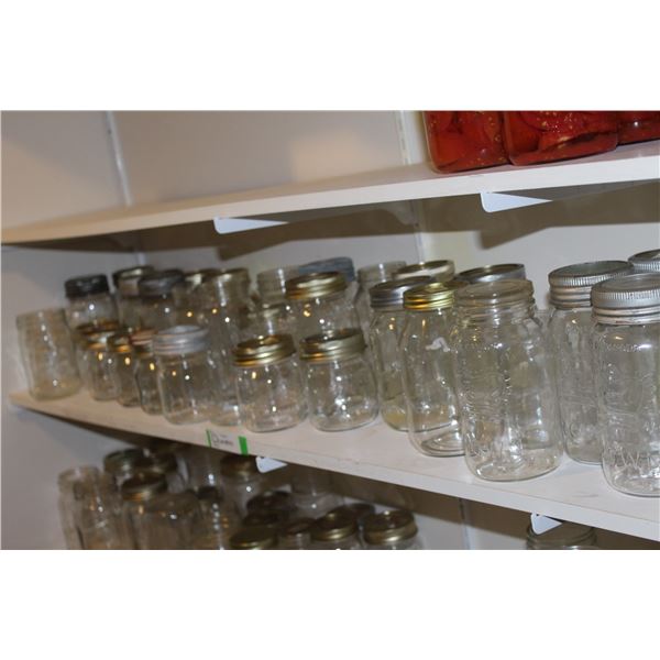(34) Glass Sealers of Varying Sizes w/Few Lids & Rings