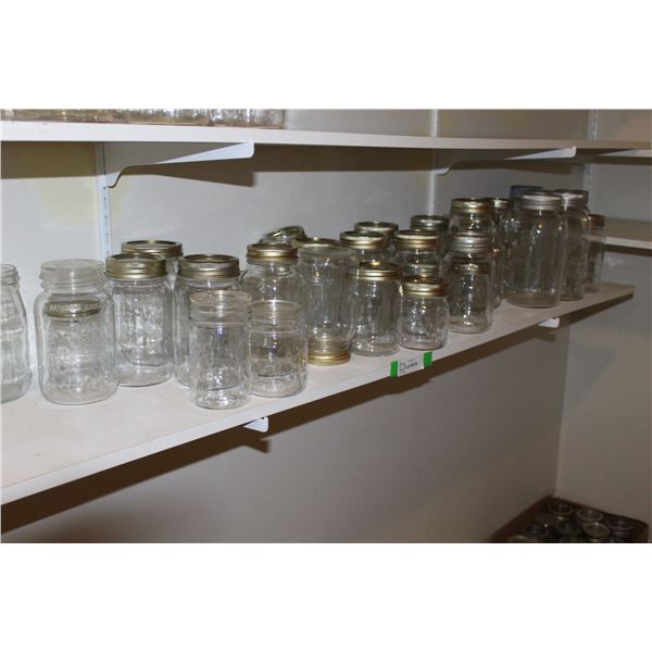 (43) Glass Sealers of Varying Sizes w/Few Lids & Rings