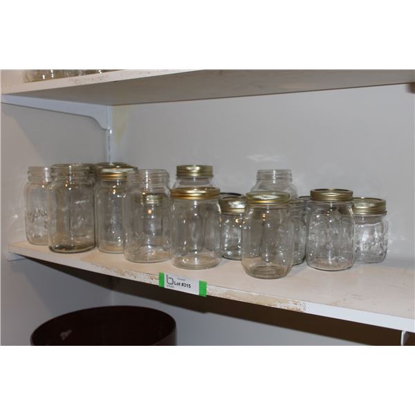 (20) Glass Sealers of Varying Sizes w/Few Lids & Rings