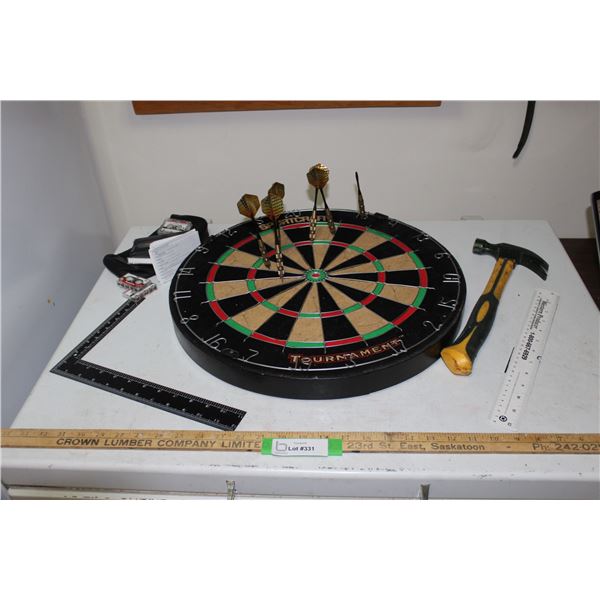 Dartboard w/ Darts and Misc. Tools