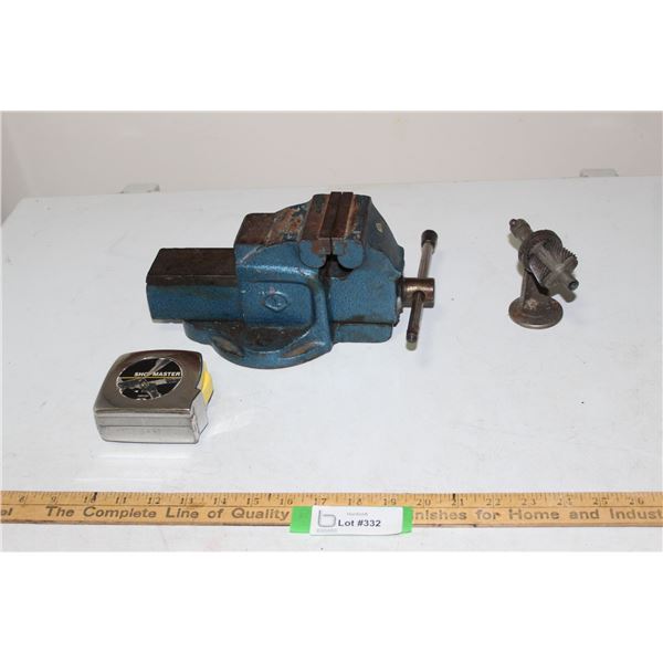 Small Vise, Shop Master 25' Tape Measure & Pencil Sharpener