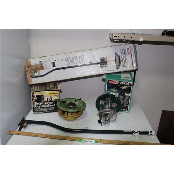 Coleman Propane Lantern, 30  Propane Distribution Post & Canadian Camper Sigle Burner Propane Stove 
