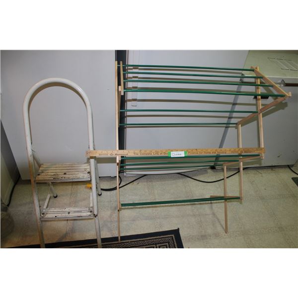Clothes Drying Rack & 2 Step Stool