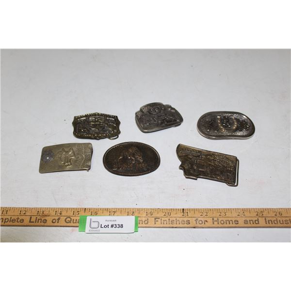 (6) Vintage Belt Buckles