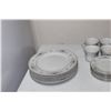 Image 2 : (24 pc) Fine Porcelain "Dianbe" China - (Six of Each Tea Cups, Saucers, Small And Large Plates)