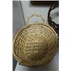 Image 2 : (3) Woven Baskets & Wooden Clock Housing