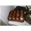 Image 3 : Various Baking & Cooking Ware - Broiler Pan, (3) Muffin Pans, Frying Pan, Platter, (2) Glass Lids, P