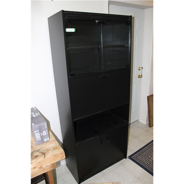 72" Tall x 15" Deep x 30" Wide Storage Cabinet w/Glass Doors